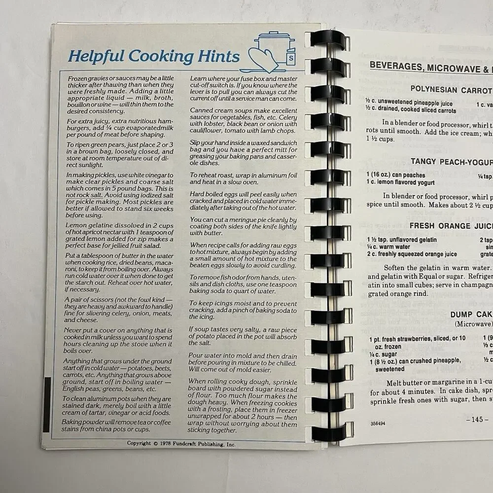 Vtg 90s Potluck at the Pines Cookbook Timber Charity Com Spring Hill FL 1994